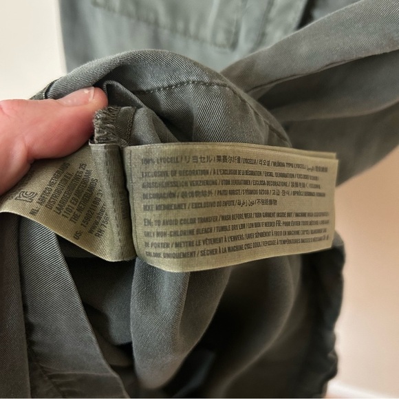 Abercrombie & Fitch Olive Green Khaki Utility Women's V-Neck Romper Size XS - Picture 5 of 7